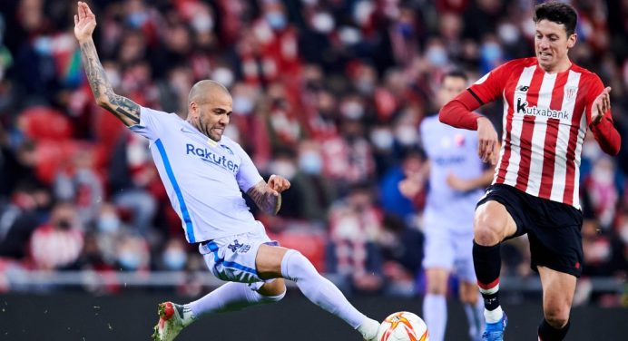 Dani Alves: Returning defender left out of Barcelona squad for Europa League knockouts