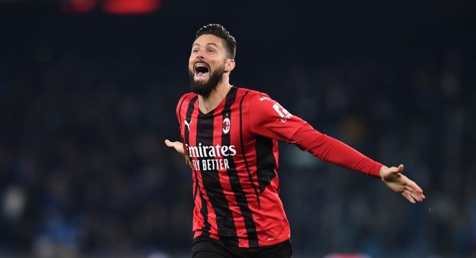 Giroud gives Milan key win at Napoli in Series A title race