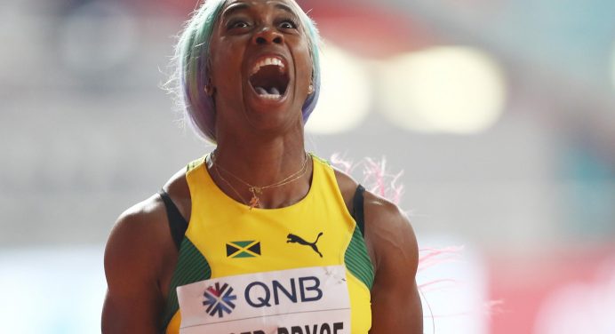 Ann Fraser-Pryce wins women’s 100m title