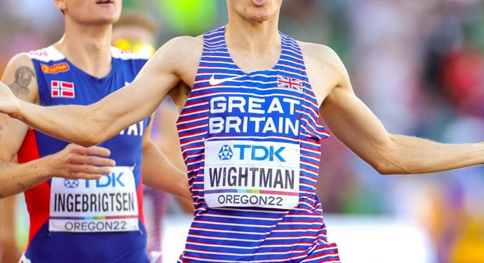 Britain’s Jake Wightman wins 1500m gold